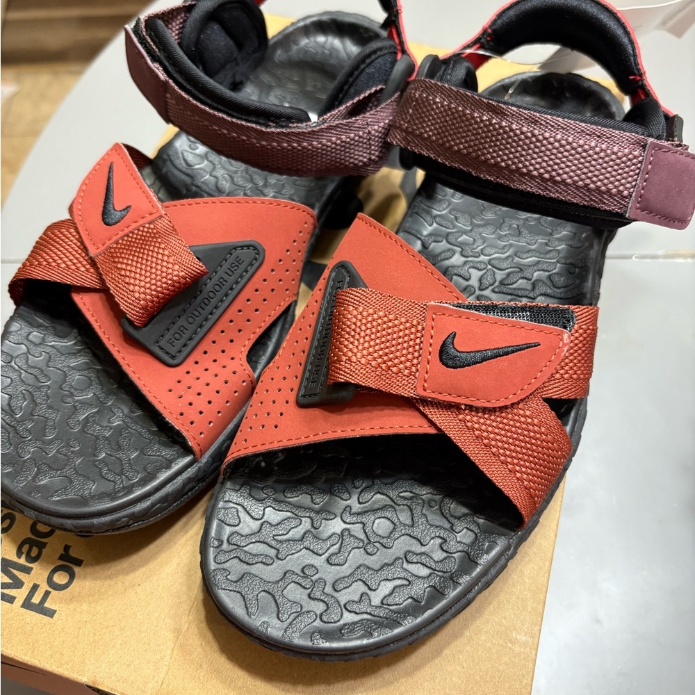 Nike Redstone and Black Sandals